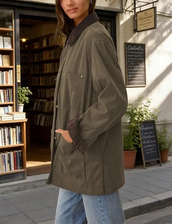 GTLIAE Women's Utility Barn Jacket, angled view